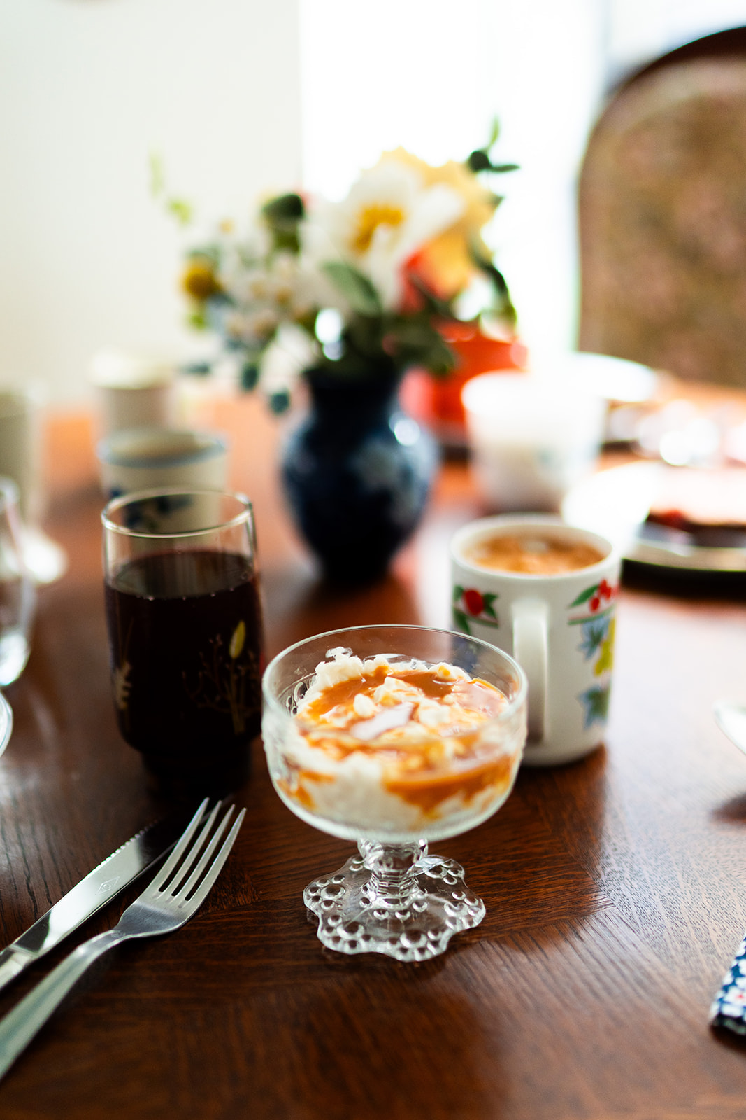 Riz au lait sur une table